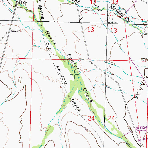 Topographic Map of Nip and Tuck Creek, MT