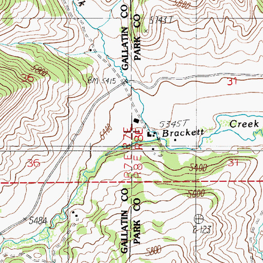 Topographic Map of Nixon Creek, MT