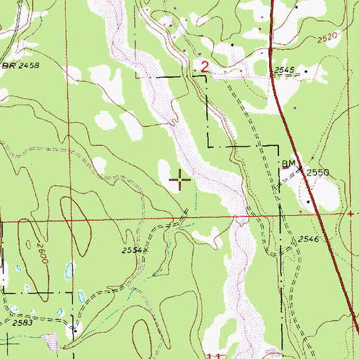Topographic Map of No Creek, MT