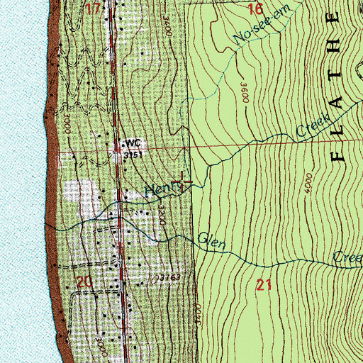 Topographic Map of No-see-em Creek, MT