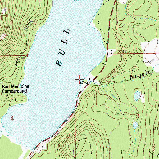 Topographic Map of Noggle Creek, MT