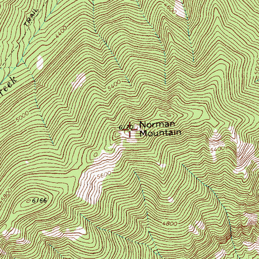 Topographic Map of Norman Mountain, MT