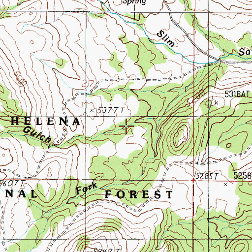 Topographic Map of Norris Gulch, MT