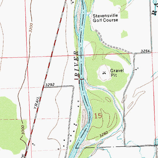 Topographic Map of North Burnt Fork Creek, MT