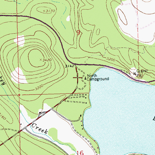 Topographic Map of North Campground, MT