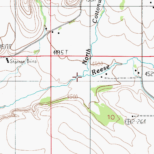 Topographic Map of North Cottonwood Creek, MT