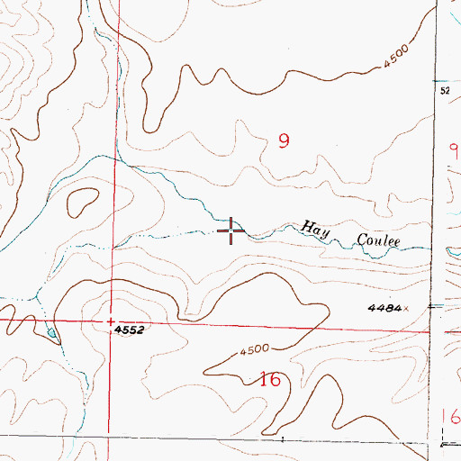 Topographic Map of North Coulee, MT