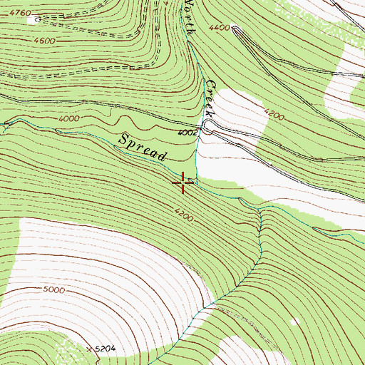Topographic Map of North Creek, MT