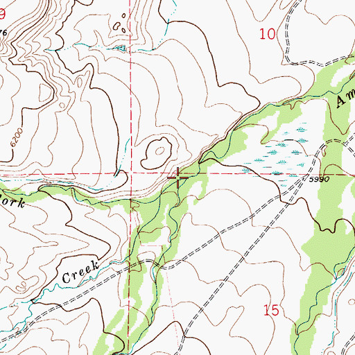 Topographic Map of North Fork American Fork, MT