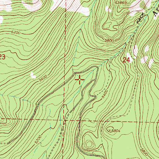 Topographic Map of North Fork Arrastra Creek, MT