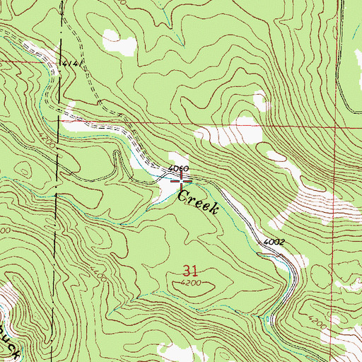 Topographic Map of North Fork Blanchard Creek, MT