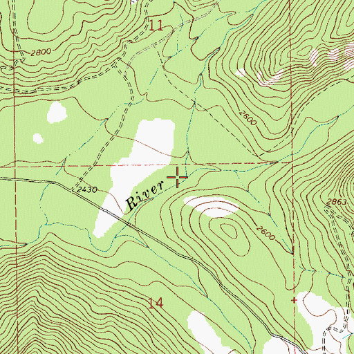 Topographic Map of North Fork Bull River, MT