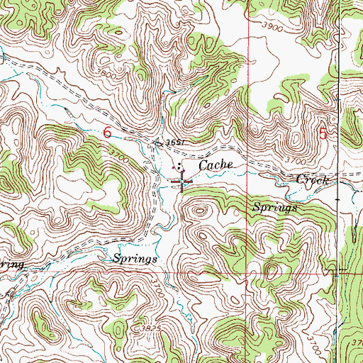 Topographic Map of North Fork Cache Creek, MT