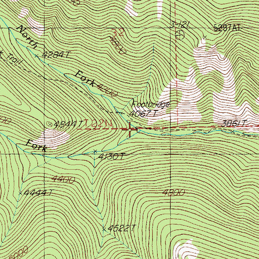 Topographic Map of North Fork Clear Creek, MT