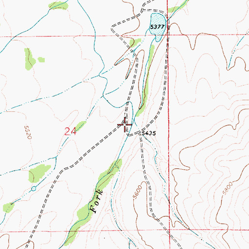 Topographic Map of North Fork Cooks Creek, MT