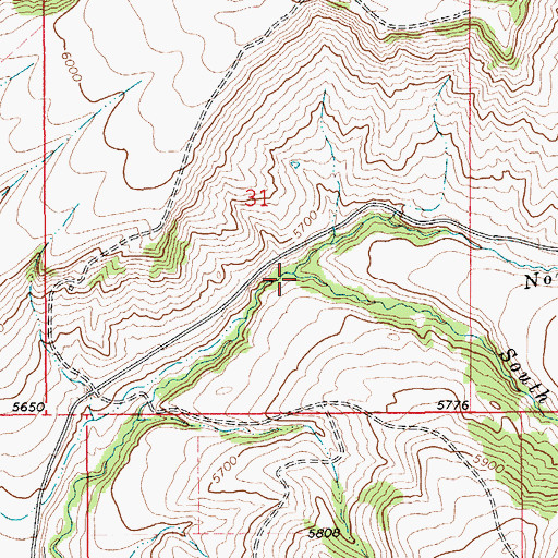 Topographic Map of North Fork Daisy Dean Creek, MT