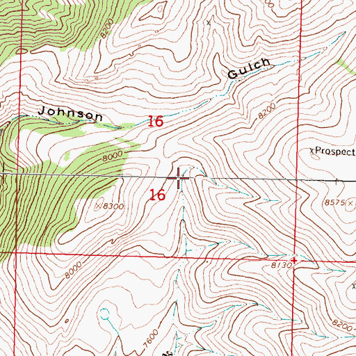 Topographic Map of North Fork Deer Canyon Creek, MT
