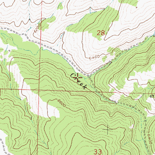 Topographic Map of North Fork Doolittle Fork Creek, MT