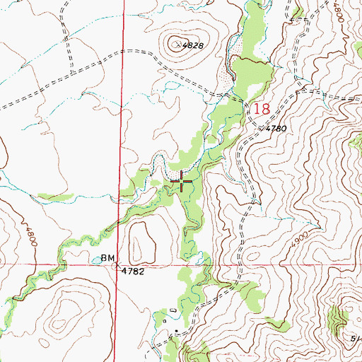Topographic Map of North Fork Dupuyer Creek, MT