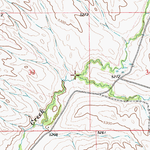 Topographic Map of North Fork Elk Creek, MT