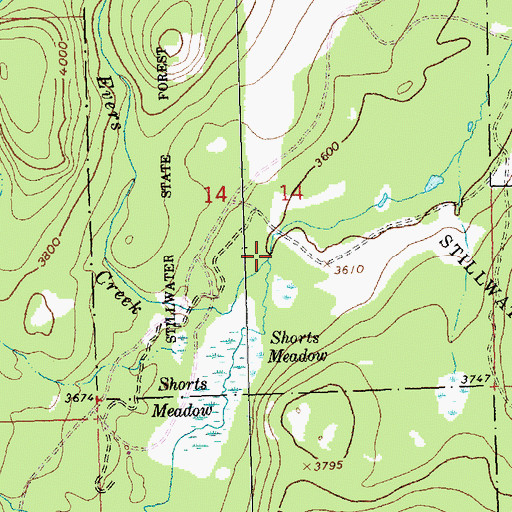 Topographic Map of North Fork Evers Creek, MT