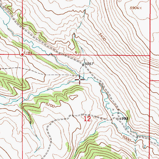 Topographic Map of North Fork Freeman Creek, MT