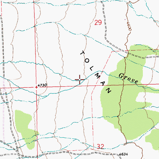 Topographic Map of North Fork Grove Creek, MT