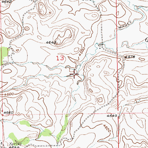 Topographic Map of North Fork Grove Creek, MT