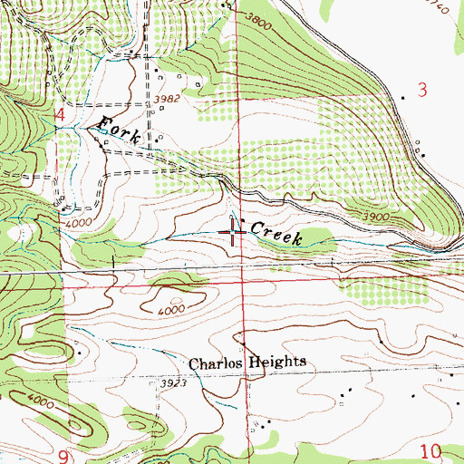 Topographic Map of North Fork Hayes Creek, MT