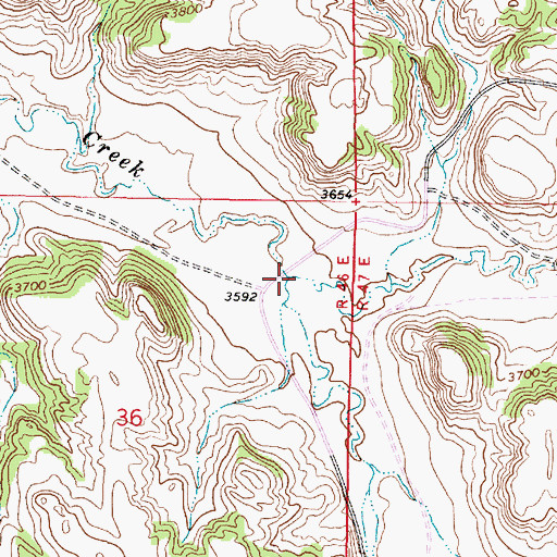 Topographic Map of North Fork Indian Creek, MT