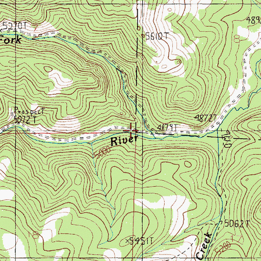 Topographic Map of North Fork Little Boulder River, MT