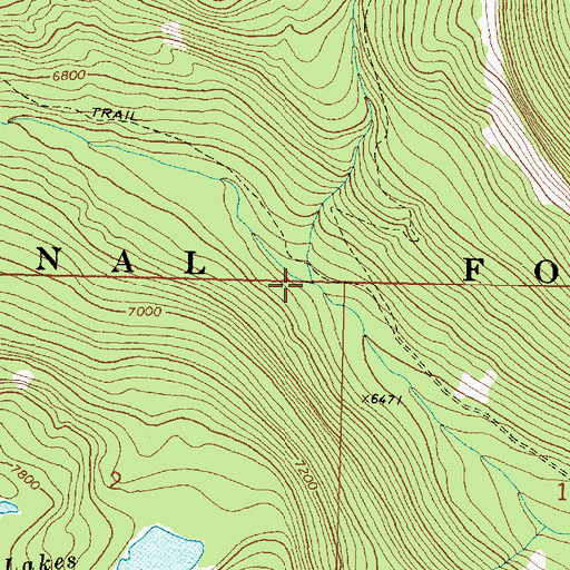 Topographic Map of North Fork Racetrack Creek, MT