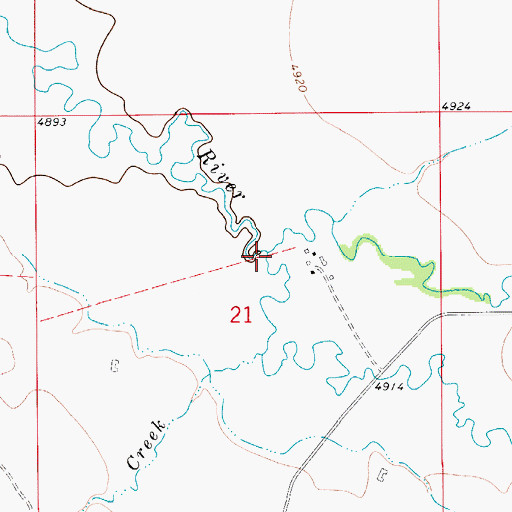 Topographic Map of North Fork Smith River, MT