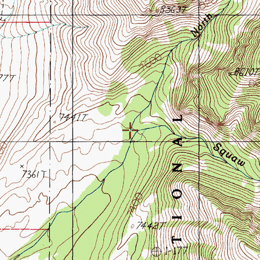 Topographic Map of North Fork Sun Creek, MT