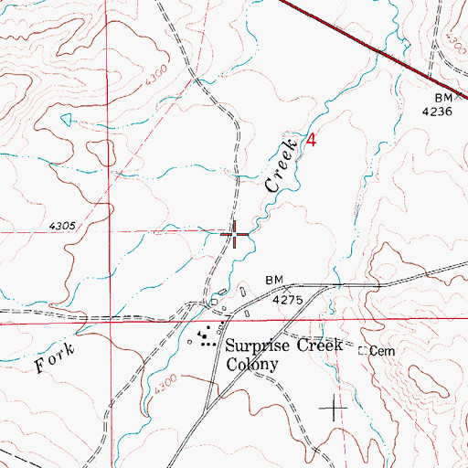 Topographic Map of North Fork Surprise Creek, MT