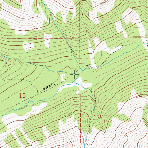 Topographic Map of North Fork Sweet Grass Creek, MT