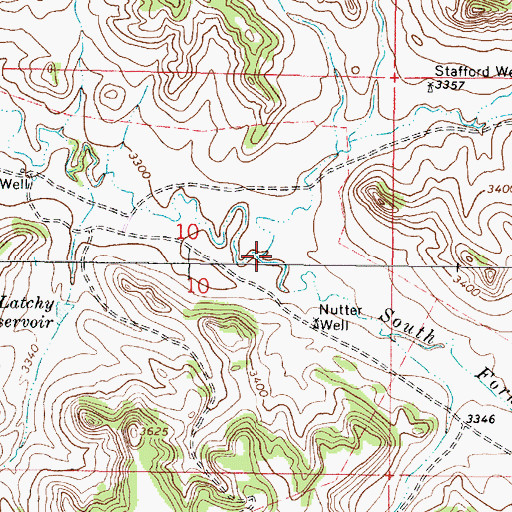 Topographic Map of North Fork Threemile Creek, MT