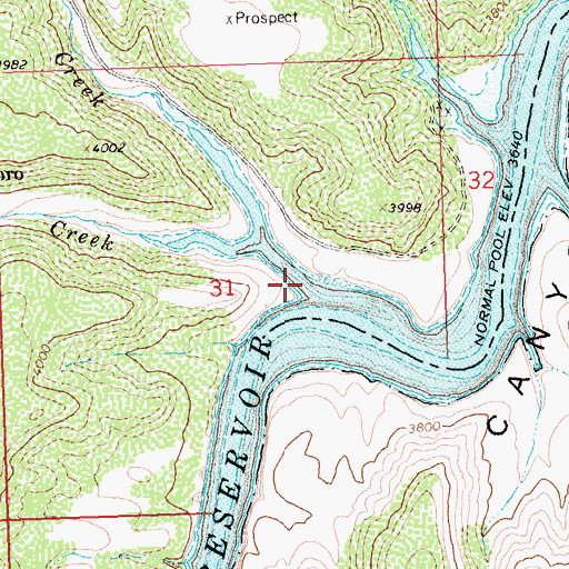 Topographic Map of North Fork Trail Creek, MT