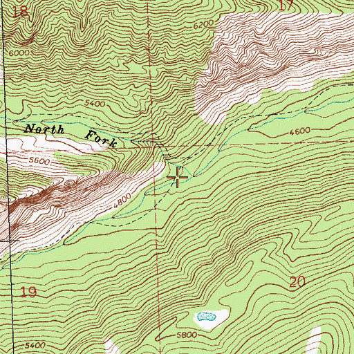Topographic Map of North Fork Trapper Creek, MT