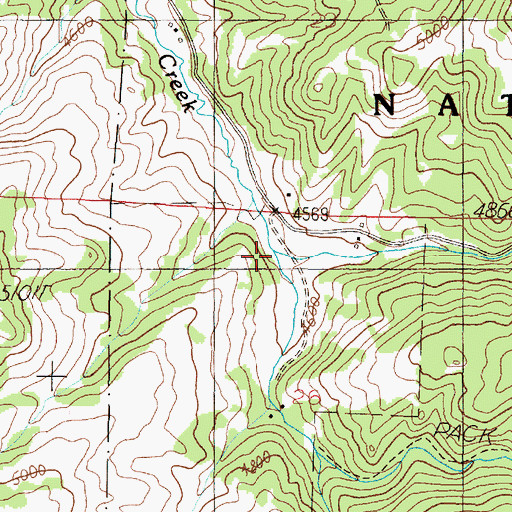 Topographic Map of North Fork Warm Springs Creek, MT