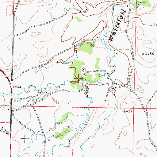 Topographic Map of North Fork Whitetail Creek, MT