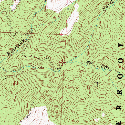 Topographic Map of North Fork Willow Creek, MT