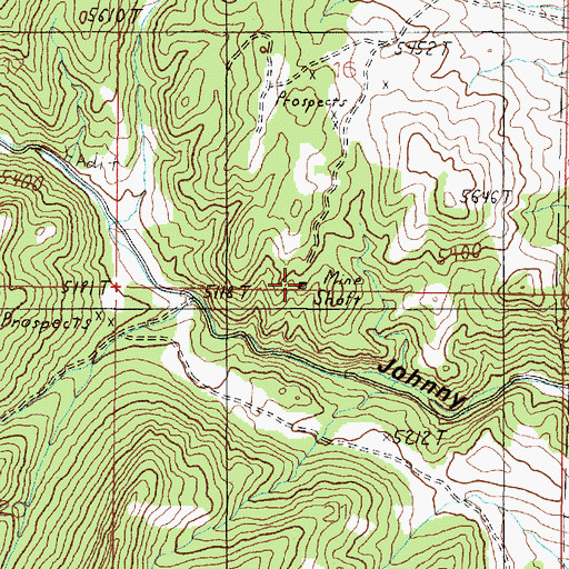 Topographic Map of North Home Mines, MT