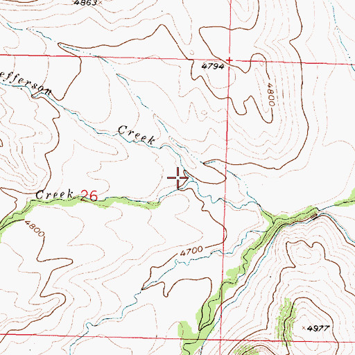 Topographic Map of North Jefferson Creek, MT