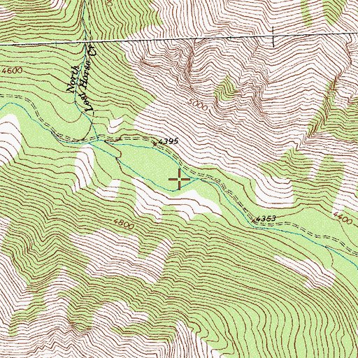 Topographic Map of North Lost Horse Creek, MT