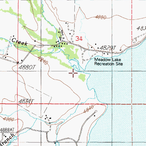 Topographic Map of North Meadow Creek, MT