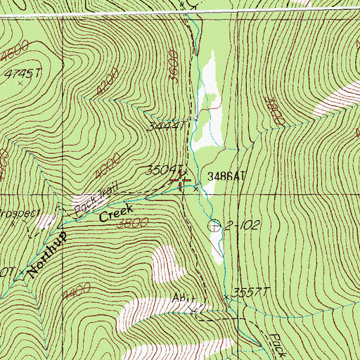 Topographic Map of Northup Creek, MT