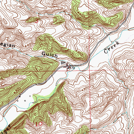 Topographic Map of Norwegian Gulch, MT