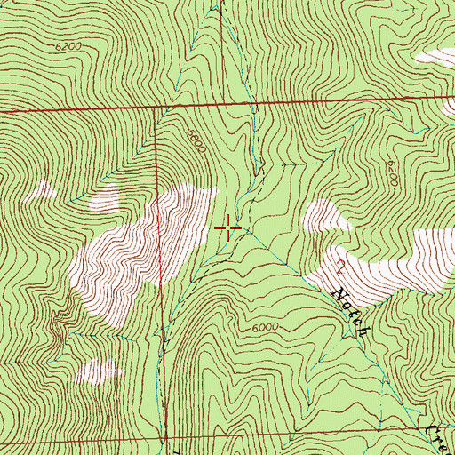 Topographic Map of Notch Creek, MT