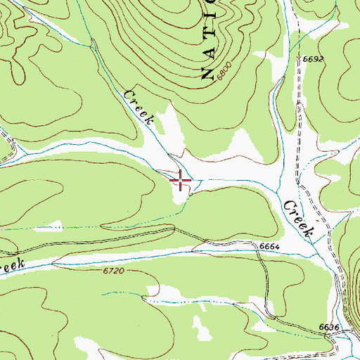 Topographic Map of Nugget Creek, MT